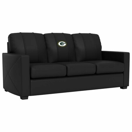 DREAMSEAT Silver Sofa with Green Bay Packers Primary Logo XZ7759001SOCDBK-PSNFL20055
